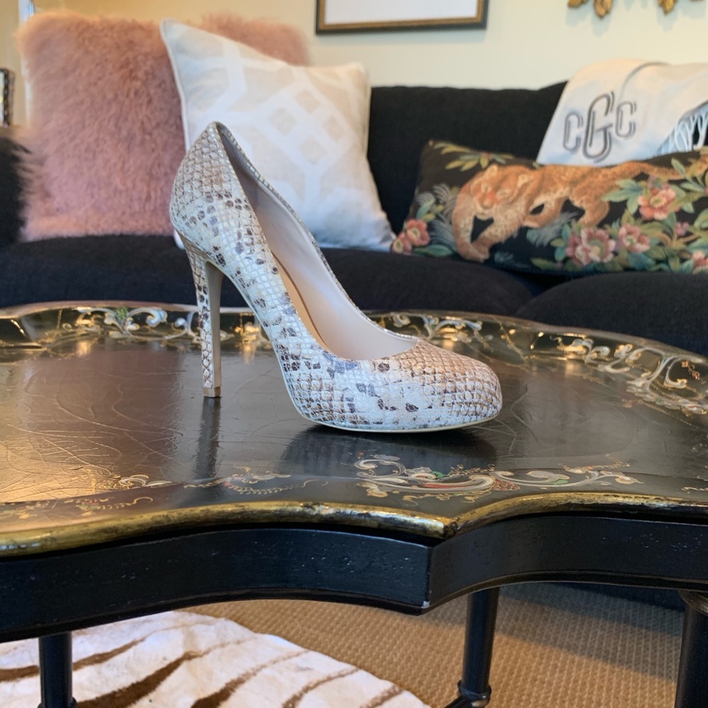 Snakeskin Pumps